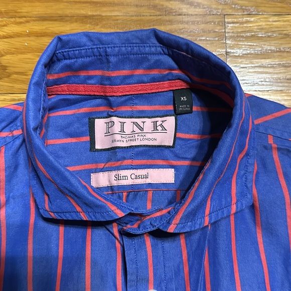 Thomas Pink - Men’s Button Down Slim Casual Shirt - Size XS - Picture 2 of 13